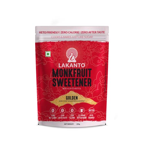 Lakanto Golden Japanese Monkfruit Sweetener || Brown Sugar Replacement, Zero Calories, Zero Carbs, keto & Diabetic Friendly (Low Glycemic), Natural Sweetener (200 Gram) - Image 1