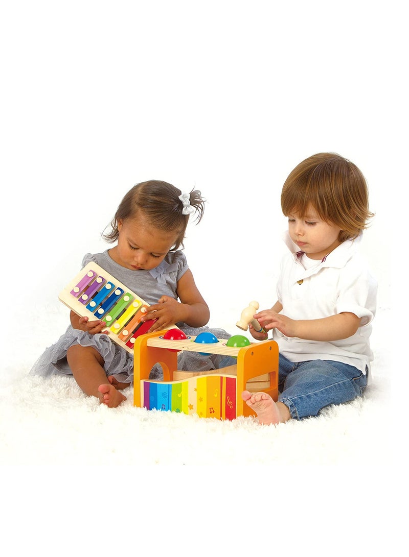 Pound u0026 Tap Bench With Slide Out Xylophone Award Winning Durable Wooden Musical Pounding Toy For Toddlers, Multifunctional And Bright Colours - Image 5