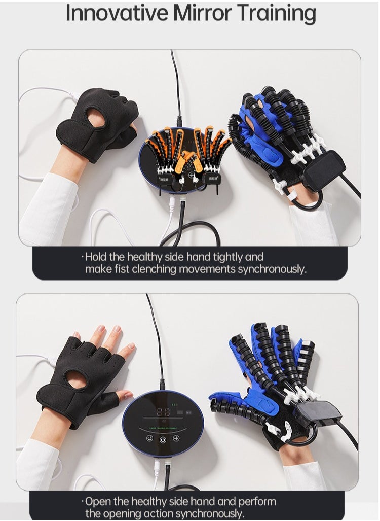 Arabest Rehability Robot Gloves Hand Stroke Recovery Equipment Hand Dysfunction Patient Training Device Stroke Hemiplegia Finger Orthosis for Long Term Relief Finger Cramps  - Image 2