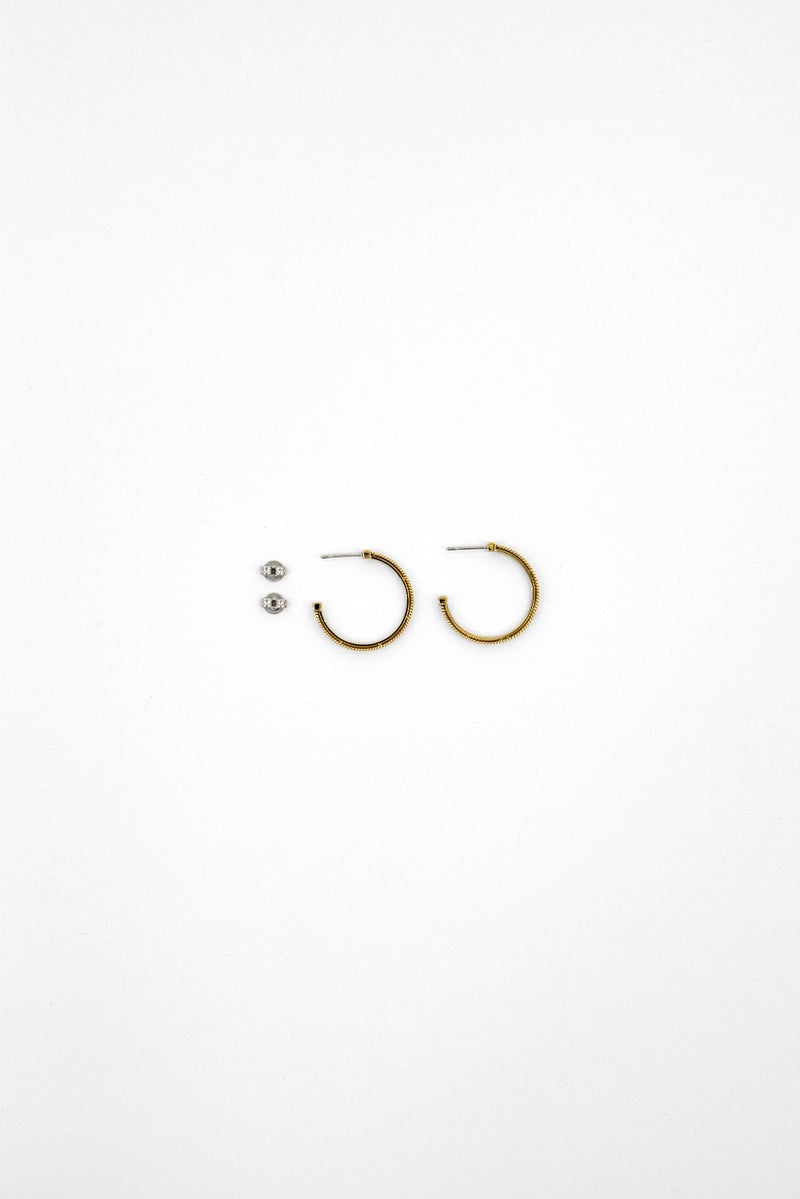 BOSS Women Fashionable Gold Plated Hoop Earrings, Gold  - Image 3