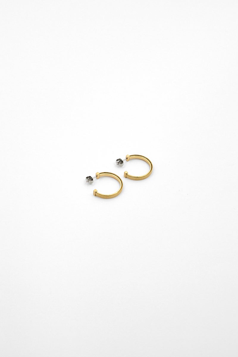 BOSS Women Fashionable Gold Plated Hoop Earrings, Gold  - Image 1