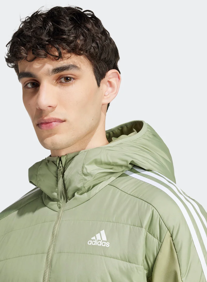 Adidas Essentail 3 Stripe Insulated Hybrid Jacket