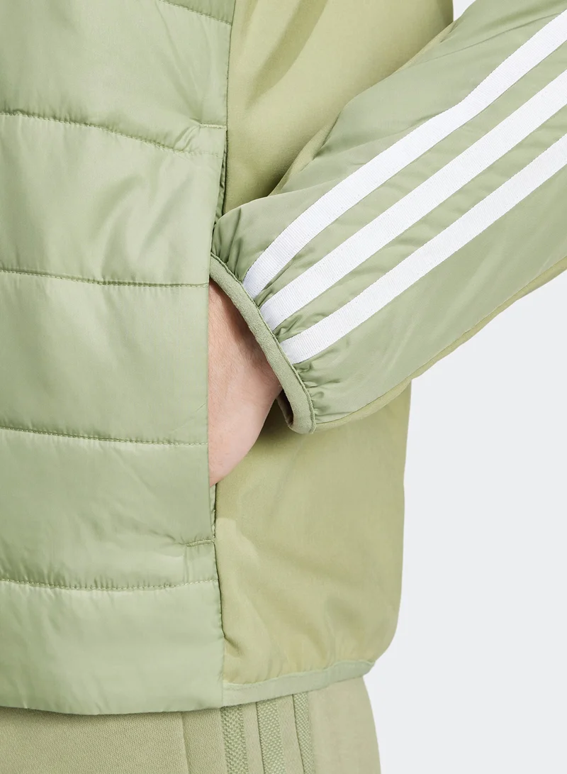 Adidas Essentail 3 Stripe Insulated Hybrid Jacket