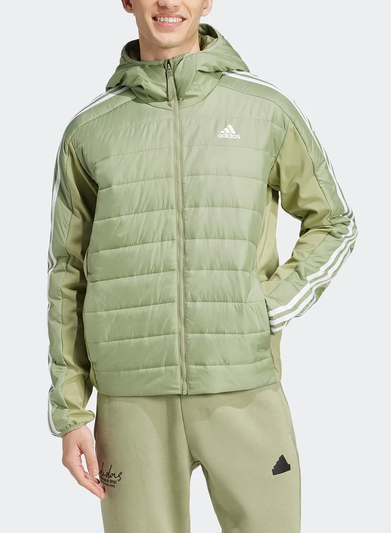 Adidas Essentail 3 Stripe Insulated Hybrid Jacket