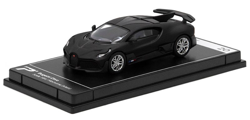 PosterCars 164 Scale Bugatti Divo Nocturne Black Hypercar League Collection No20 - Image 2