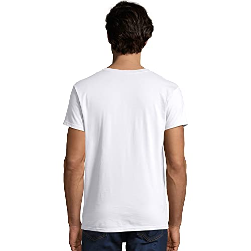 Hanes Men's Nano Premium Cotton T-Shirt (Pack of 2), White, Small - Image 3