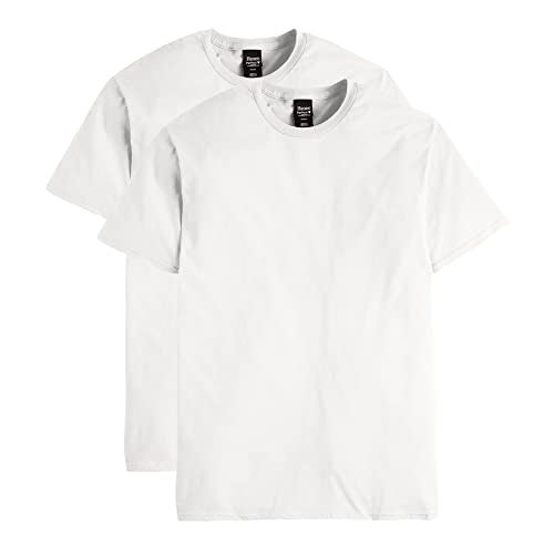 Hanes Men's Nano Premium Cotton T-Shirt (Pack of 2), White, Small - Image 5
