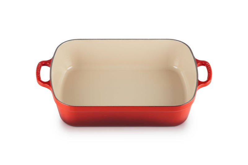 Le Creuset Enameled Cast Iron Signature Rectangular Roaster, 5.25 qt. (11.7" x 16.8"), Cerise - Image 1