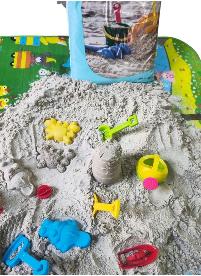 SAND BEACH Sterile white sand weighing 10 kilograms, natural, washed and refined, filtered without dust, safe for children from allergies and skin diseases.  - Image 2