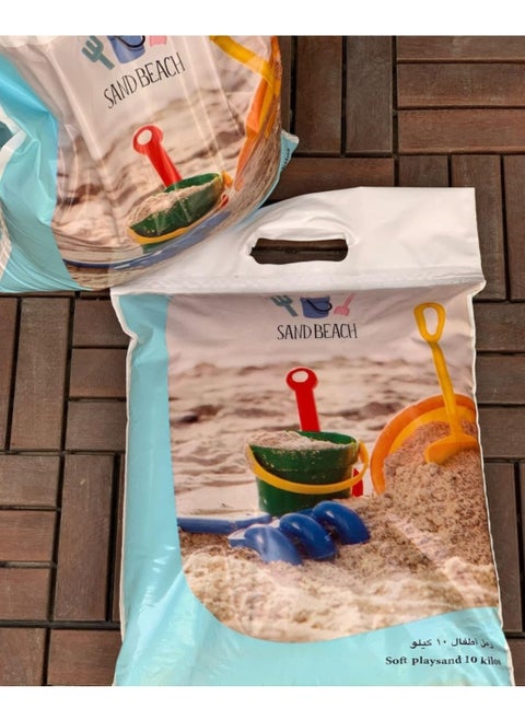 Sterile white sand weighing 10 kilograms, natural, washed and refined, filtered without dust, safe for children from allergies and skin diseases.