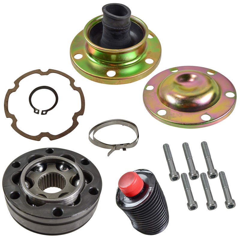 TRQ Front Driveshaft Rear CV Joint Rebuild Kit for 0207 Jeep Liberty 9906 Grand Cherokee