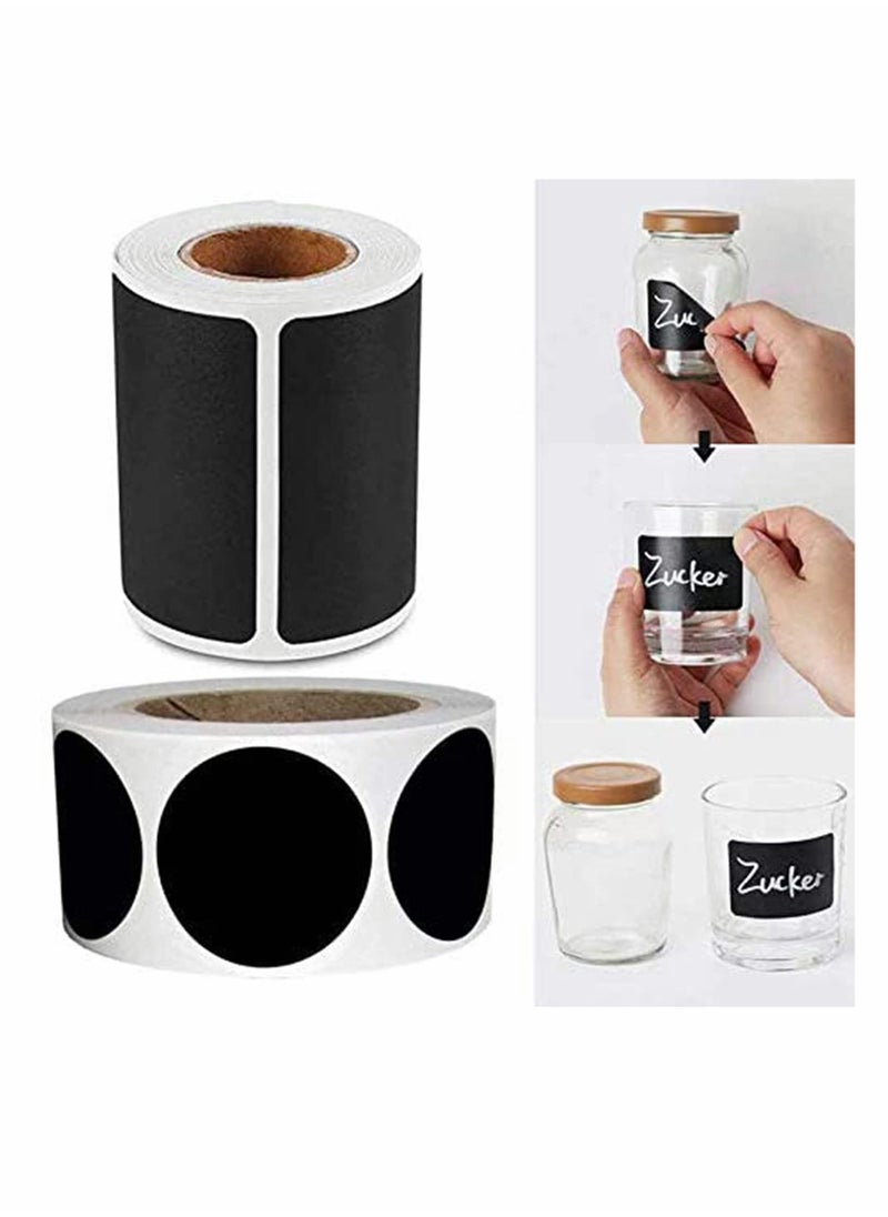 Y&D Chalkboard Labels Reusable Blackboard Stickers Waterproof Sticker Vinyl Rectangle for Decorating Jars, Kitchen, Pantry, Home and Office  - Image 4