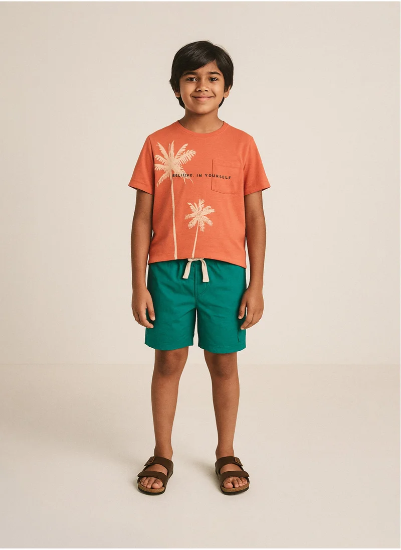 MINOTI Teen Boys Poplin Short With A Pocket