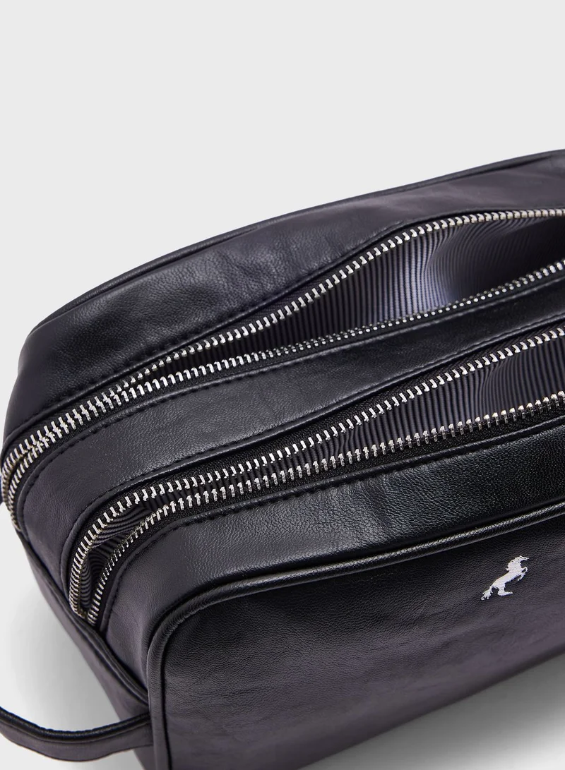 Robert Wood Dual Compartment Travel Toiletry Bag