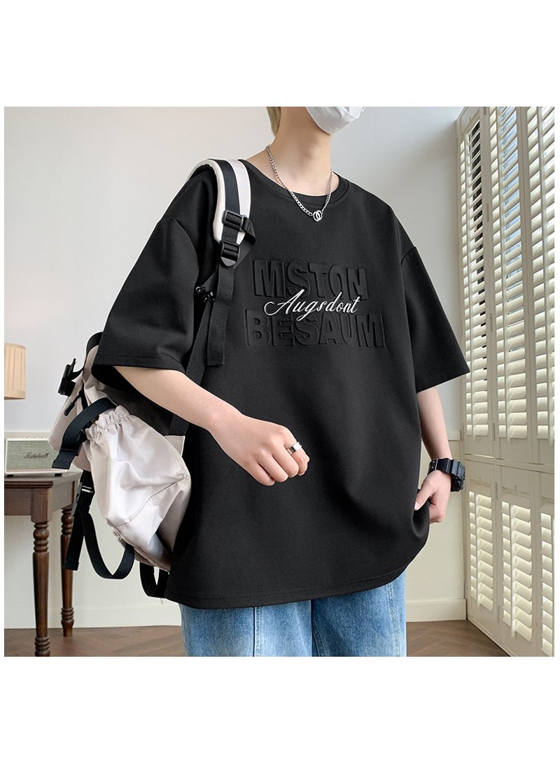 Summer Fashion Large Men's Steel Printed Short Sleeved T-shirt  - Image 1