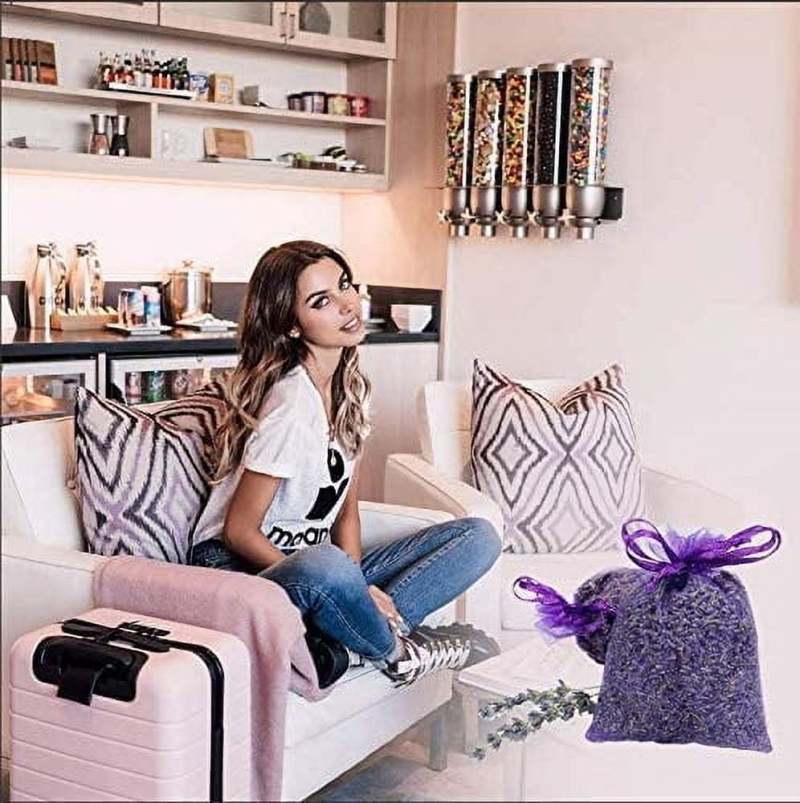 Natural Dried Lavender Sachet 18 Bags Household Bedroom Underwear Cabinet Fragrance Deodorant Purple - Image 2