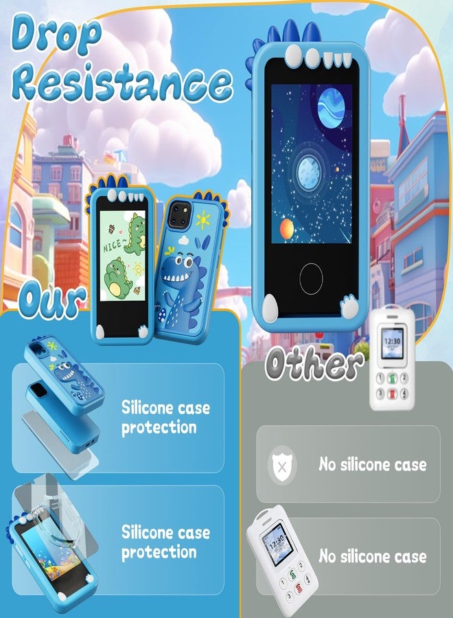 WINWEND Smart Phone for Kids, HD Dual Camera, Travel Toy, Preschool Learning Toy, Christmas & Birthday Gift for Girls & Boys 3-14, Blue - Image 4