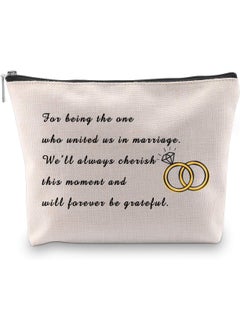 WCGXKO WCGXKO Wedding Officiant Gift Wedding Thank You Gift For Officiant Zipper Pouch Cosmetics Bag (For being the one) 