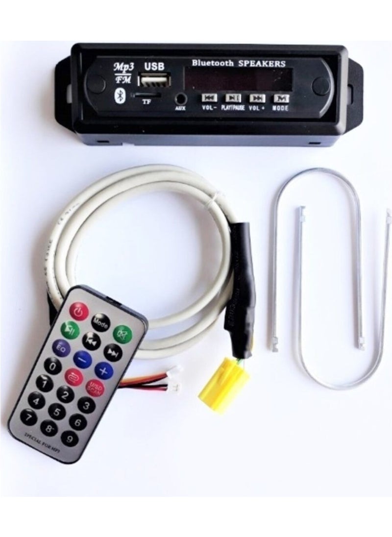 Autoline Bluetooth Fiat Punto-Linea-Doblo-Fiorino For Vehicles Usb-Bluetooth-Aux 12V 30 Watt 2 Years 