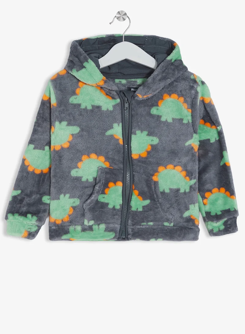 ريبلز مع نمشي Boys Zip Through Hoodie