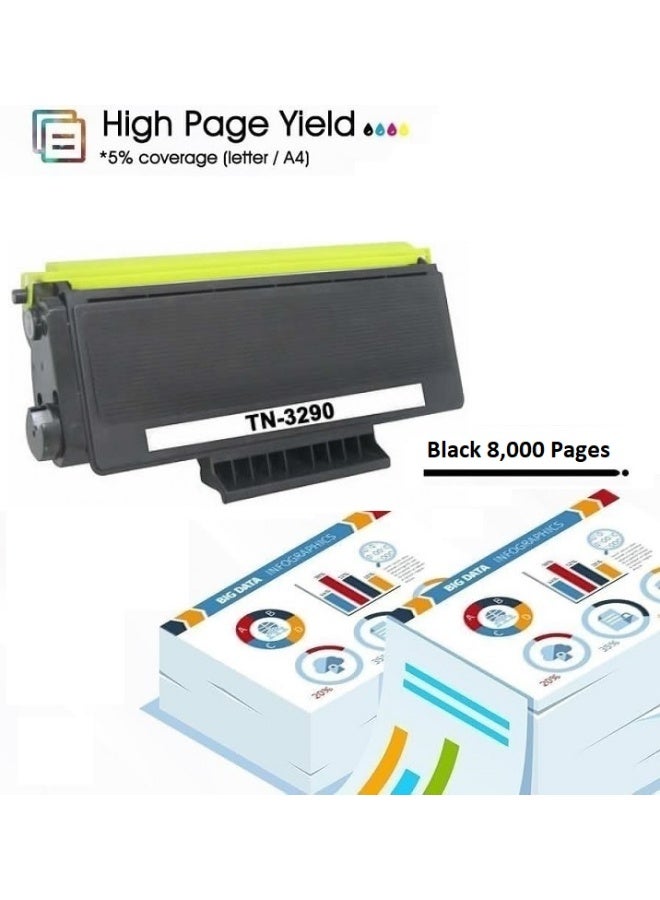 TN-3290 Black Toner Cartridge Replacement For Brother HL 5340DL, 5350DN, 5370DW, 5380DN, MFC 8370DN, 8380DN, 8880DN, 8890DW, DCP 8070, 8085DN (Black) - Image 4