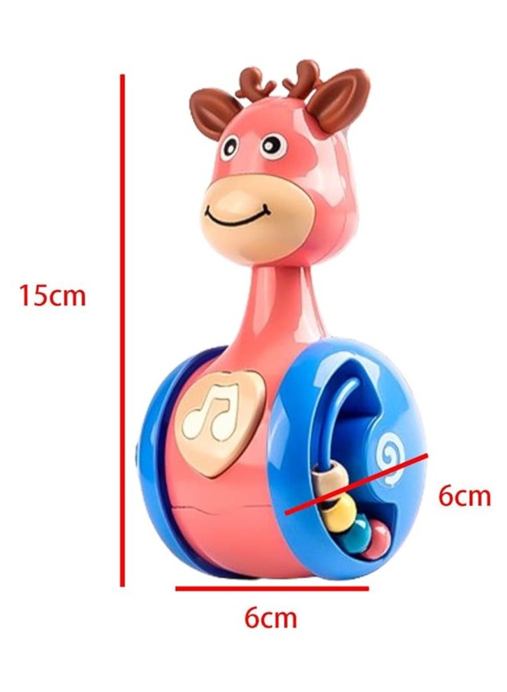 No tumble toys, push toys, educational toys, fun learning toys, crawling toys, rattles toys for living room, garden, pink - Image 2