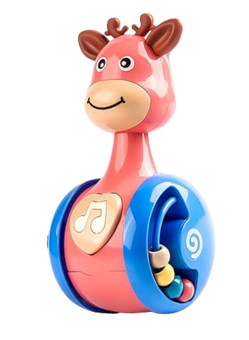 No tumble toys, push toys, educational toys, fun learning toys, crawling toys, rattles toys for living room, garden, pink - Image 1