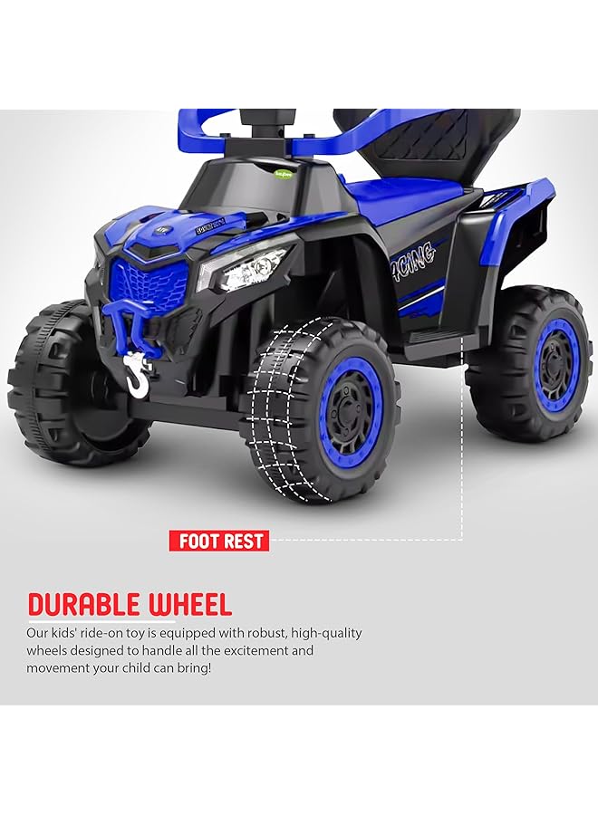 BAYBEE Monster 2 In 1 Baby Ride On Car For Kids Ride On Baby Car With Push Handle Lights Safety Bar & Music | Kids Push Car For Babies | Push Ride On Car For Kid 1 3 Years Boy Girl (Blue) - Image 5