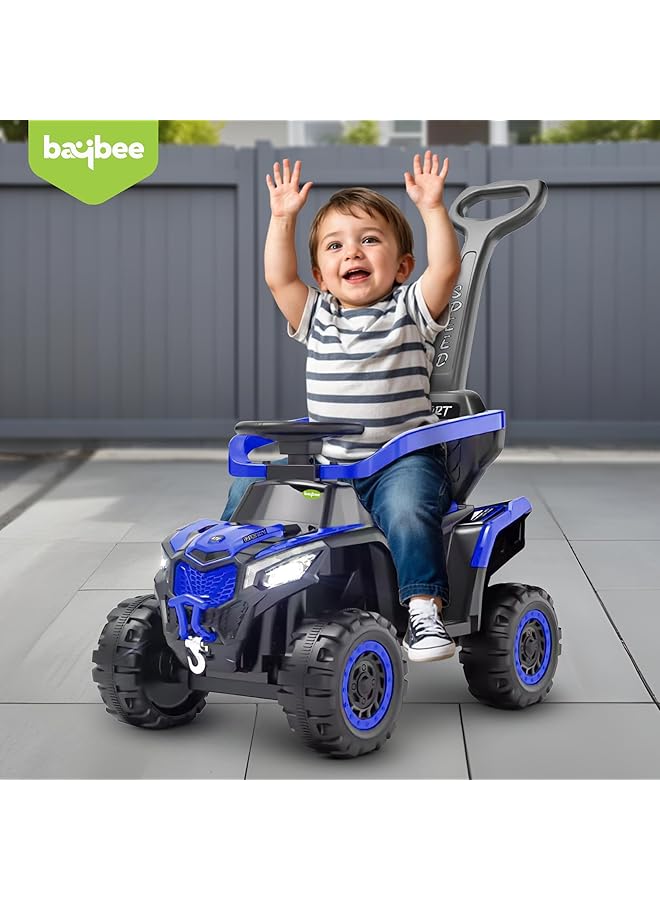 BAYBEE Monster 2 In 1 Baby Ride On Car For Kids Ride On Baby Car With Push Handle Lights Safety Bar & Music | Kids Push Car For Babies | Push Ride On Car For Kid 1 3 Years Boy Girl (Blue) - Image 2