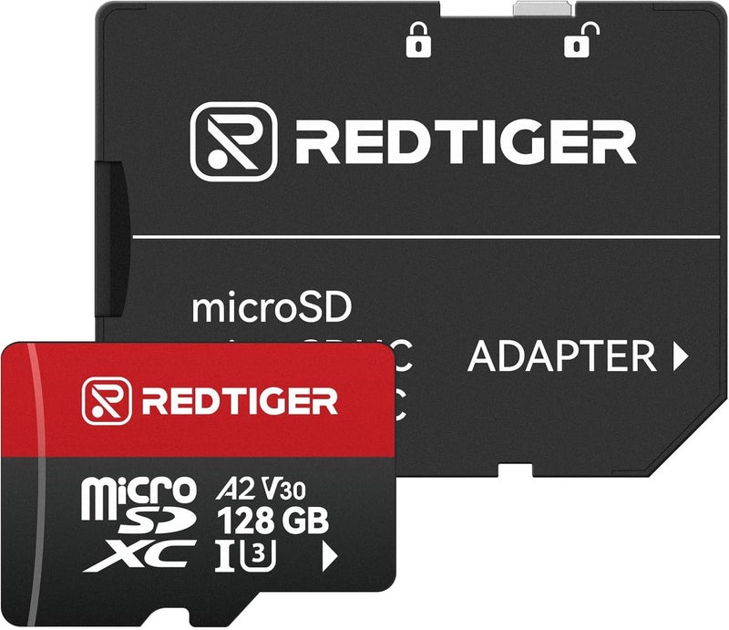 REDTIGER High Speed 128GB Micro SD Card with Adapter - UHS-I Class 10, U3, V30 for 4K Video Recording - Image 2