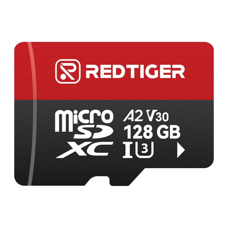 REDTIGER High Speed 128GB Micro SD Card with Adapter microSDXC UHSI Class 10 U3 V30 A2 Support for Dash Cam and 4K Video Recording Compatible with F7NPV07F9F7NTV04F17VP20A4F17PLUS - Image 2