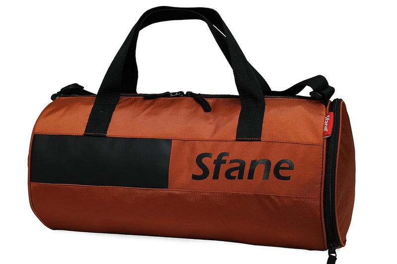 SFANE Polyester Shoulder/Sports Duffle/Gym Bag with Separate Shoe Compartment (Orange) - Image 4