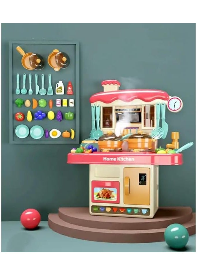 Fantastic-Kids-Toys Kitchen Playset for Kids, 31 Pcs Pretend Play Kitchen Toy Accessories, Mini Kitchen Playset with Lights, Water Faucet Steamer and Realistic Sounds, by Fantastic-Kids-Toys - Image 2