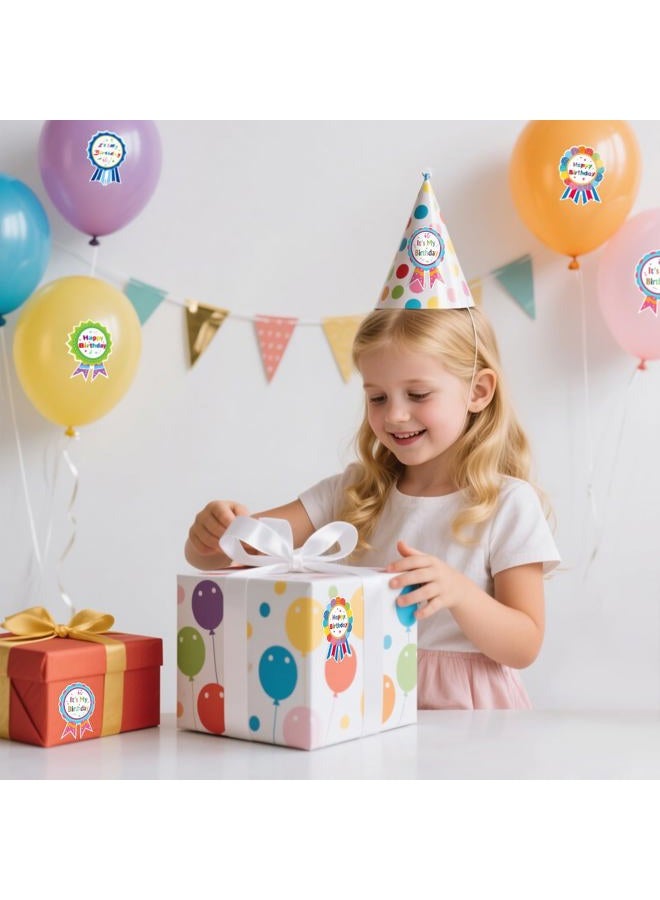 KIUKIUO 240 Pcs Happy Birthday Badge Stickers It's My Birthday Stickers for Kids Home Classroom Birthday Party Decoration - Image 4