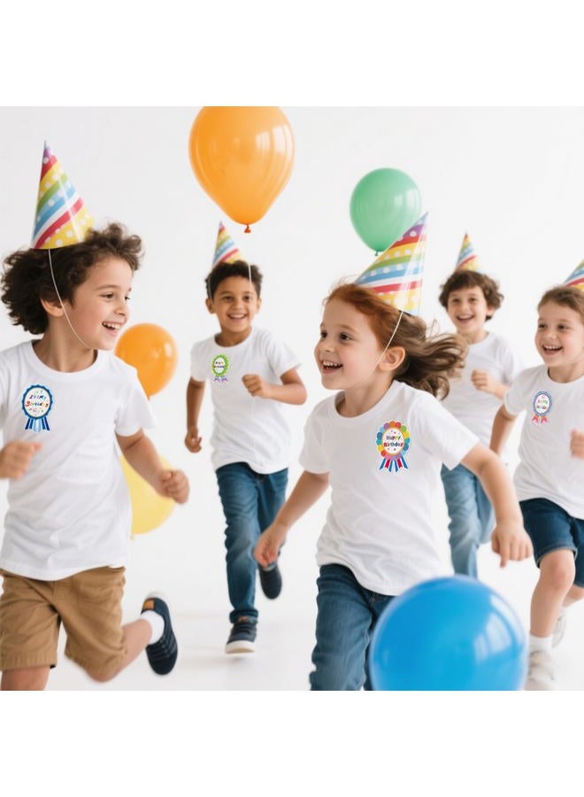 KIUKIUO 240 Pcs Happy Birthday Badge Stickers It's My Birthday Stickers for Kids Home Classroom Birthday Party Decoration - Image 2