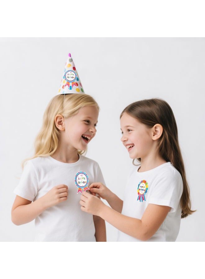 KIUKIUO 240 Pcs Happy Birthday Badge Stickers It's My Birthday Stickers for Kids Home Classroom Birthday Party Decoration - Image 5
