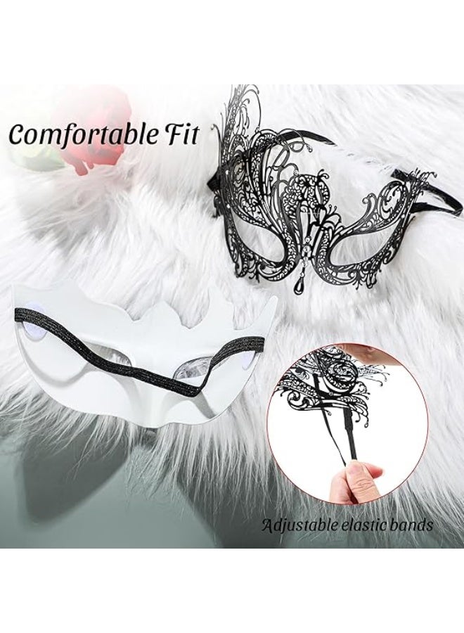 Venetian Masquerade Mask for Women Couples Besties-Prom,Balls,Mardi Gras,Halloween and Parties Costume Mask - Image 2