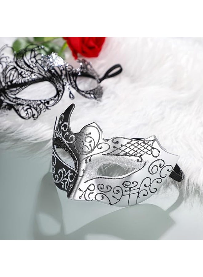 Venetian Masquerade Mask for Women Couples Besties-Prom,Balls,Mardi Gras,Halloween and Parties Costume Mask - Image 4