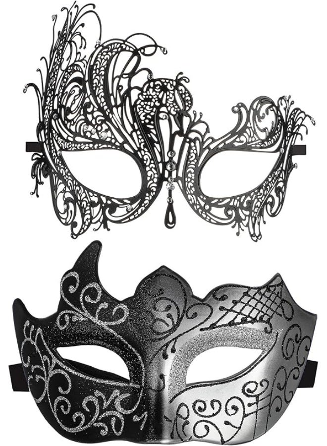 Venetian Masquerade Mask for Women Couples Besties-Prom,Balls,Mardi Gras,Halloween and Parties Costume Mask - Image 1