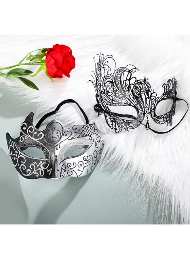Venetian Masquerade Mask for Women Couples Besties-Prom,Balls,Mardi Gras,Halloween and Parties Costume Mask - Image 3
