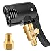 LUMITECO Locking Presta Schrader Air Chuck for Bike Tire Dual Head Pump Nozzle with 14 FNPT Quick Connect for Tire Inflator PrestaSchrader Valve Adapter wAir Release Nob for Bicycle Floor Pump - Image 2