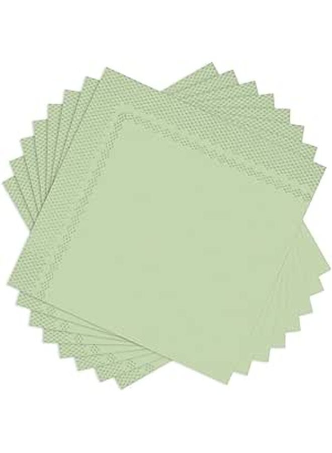 مناديل ورقية خضراء قابلة للتخلص منها 13 × 13 بوصة 160 قطعة ديكور أنيق للمائدة لحفلات الزفاف وأعياد الميلاد - Image 1