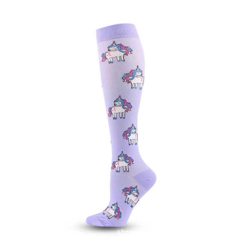 Nylon Compression Socks for Running – High Tube Sports Socks for Men and Women - Image 1