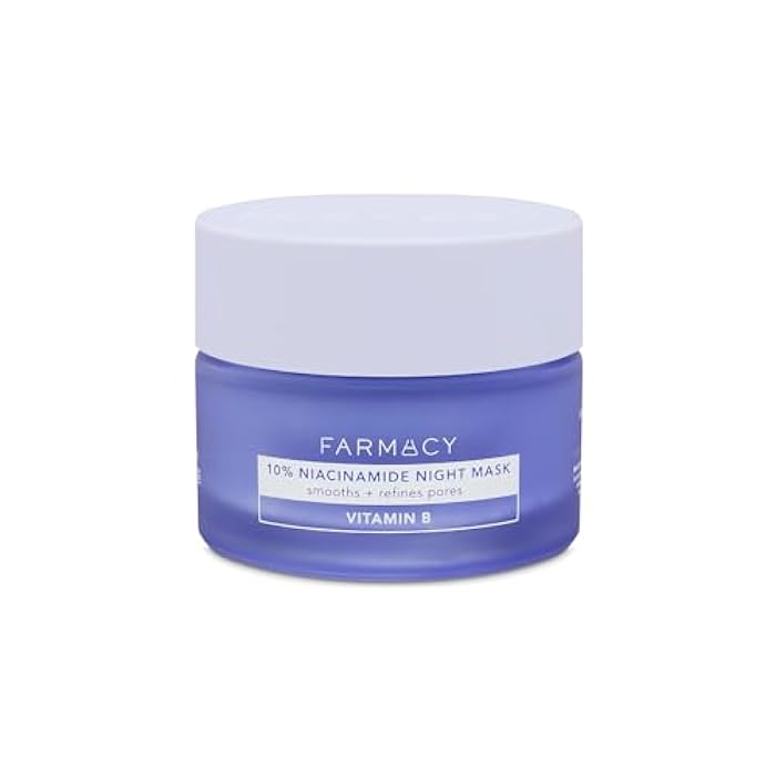 Farmacy Niacinamide Overnight Face Mask - Pore Refining Facial Mask with 10% Niacinamide - Replenishes Moisture Barrier with 3% Panthenol + Blueberry Seed Oil for Soft, Supple Skin (50ml) - Image 1