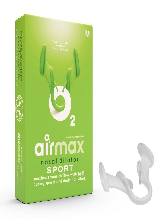 اير ماكس موسع أنف رياضي من Airmax - مساعدات تنفس للتمارين الرياضية - متوسط - مستلزمات العطلات - لياقة بدنية، جري، بيلاتس - معدات رياضية - شفاف - عبوة واحدة - Image 1