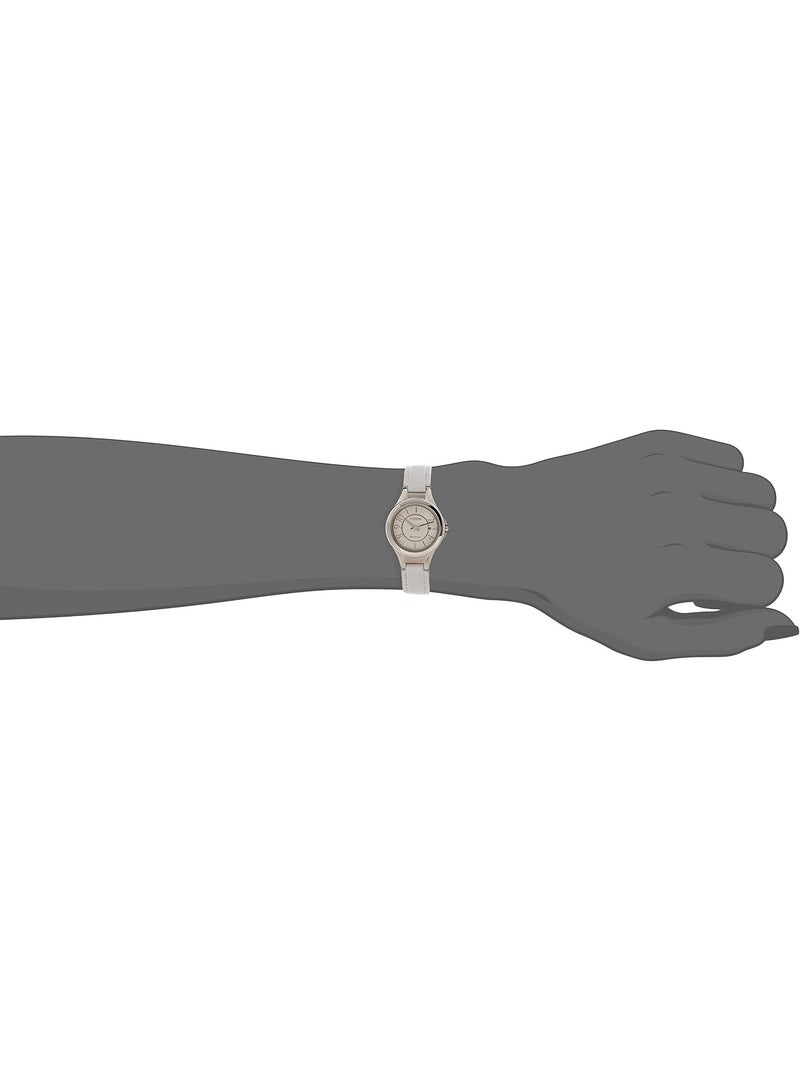 CITIZEN Eco-Drive Women’s Watch FE1020-11B, 30 mm White Dial, Stainless Steel Case & Leather Strap, 50 m WR - Image 4