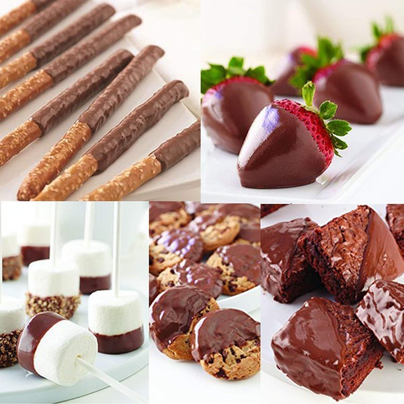 ديروفان نافورة فوندو الشوكولاتة ديروفان ثلاثية الطبقات - آلة تذويب كهربائية، سعة 1.5 رطل، سهلة التركيب، مثالية للشوكولاتة، وجبن الناتشو، وصلصة الباربكيو، والمشروبات الكحولية - Image 3