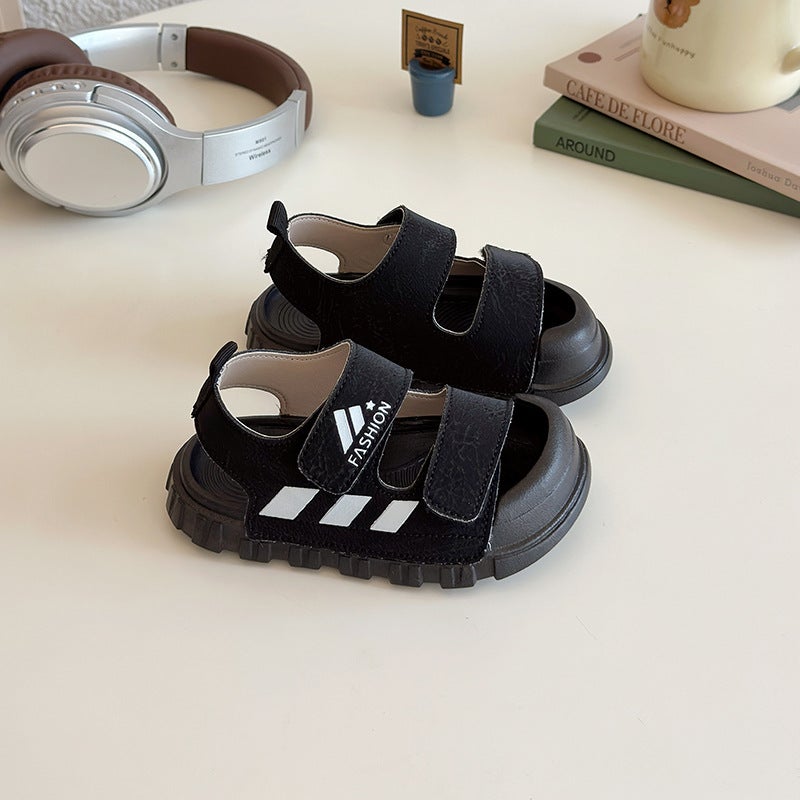 Children'S Sandals 2025 Fashion Boys Beach Shoes Korean Style Soft Sole Baotou Anti-Collision Baby Toddler Shoes - Image 1