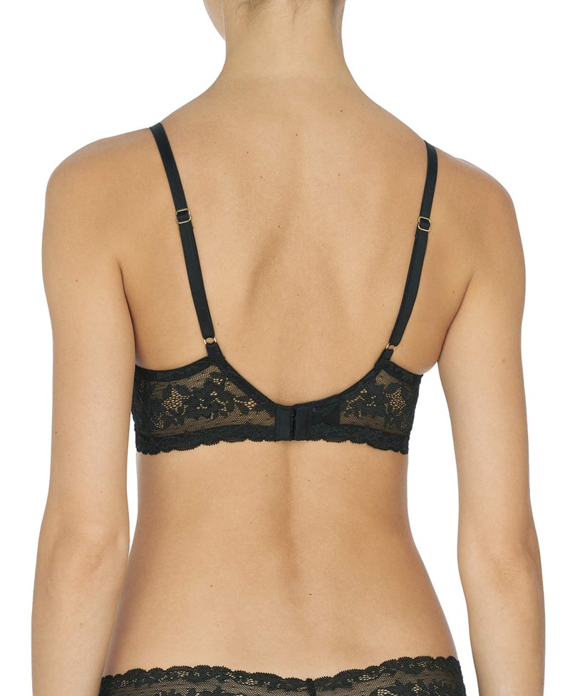 Natori Women's Feathers Luxe Plunge T-Shirt Underwire Bra 721255, Black, 34C - Image 2