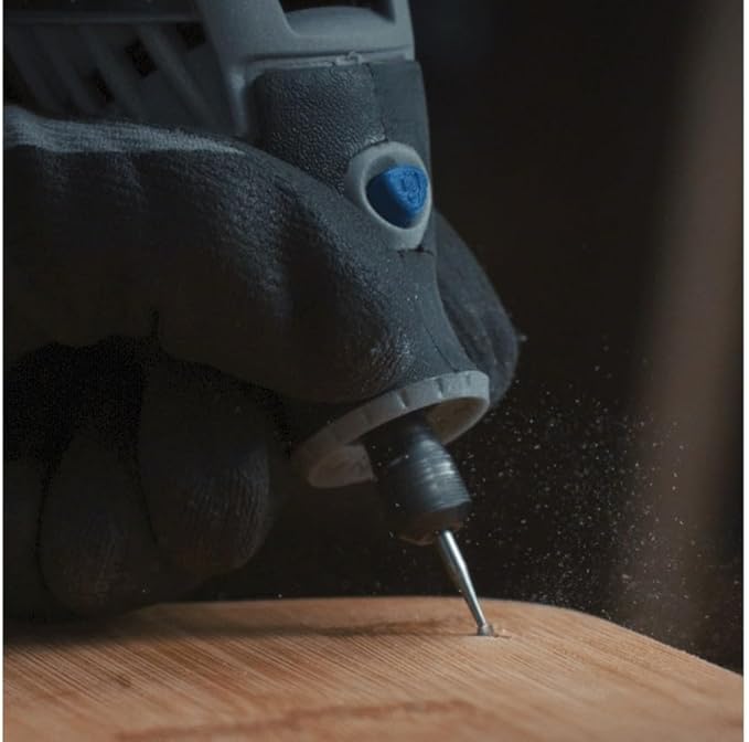 Dremel 107 Rotary Tool Accessory Engraving Bit- Perfect for Wood, Plastic, Linoleum, and Soft Metal Cutter, 1/8" Shank - Image 1